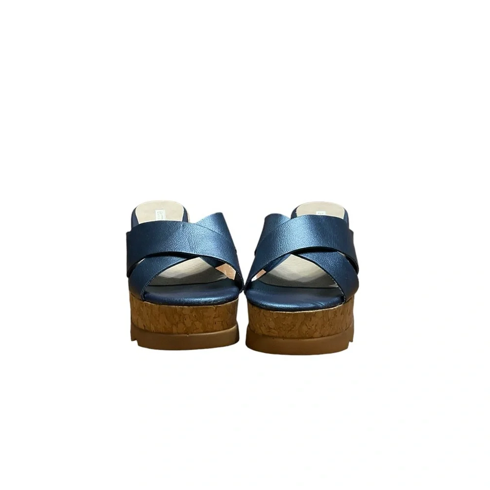 BOTTERO. Women Metalic Blue Slim plataforma size‎ 10